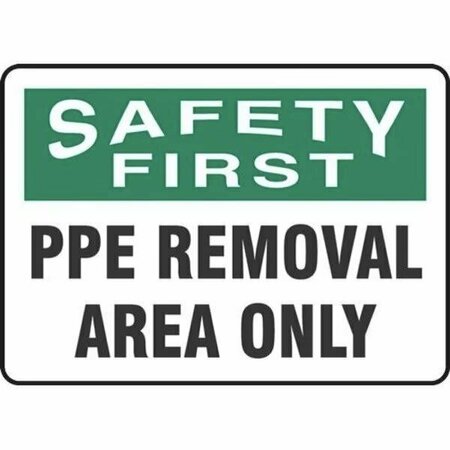 OSHA SAFETY FIRST SAFETY SIGN PPE MPPA915VS